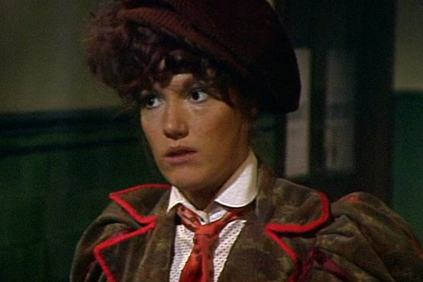 Leela played by Louise Jameson in Doctor Who: The Talons of Weng-Chiang